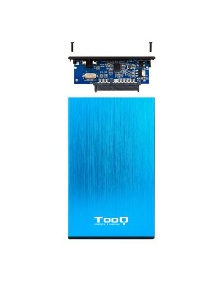 TooQ TQE-2527BL caja para disco duro externo Caja de disco duro (HDD) Negro, Azul 2.5"