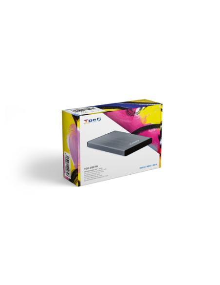 TooQ TQE-2527G caja para disco duro externo Caja de disco duro (HDD) Negro, Gris 2.5"