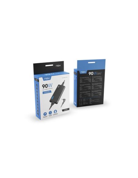 NOX NXPWR90NB adaptador e inversor de corriente Interior 90 W Negro