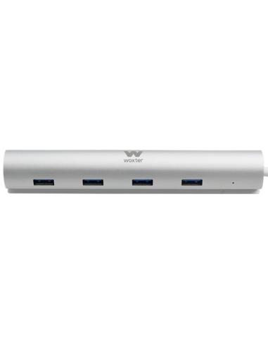 Woxter Hub 73 USB 3.2 Gen 1 (3.1 Gen 1) Type-A 5000 Mbit/s Plata
