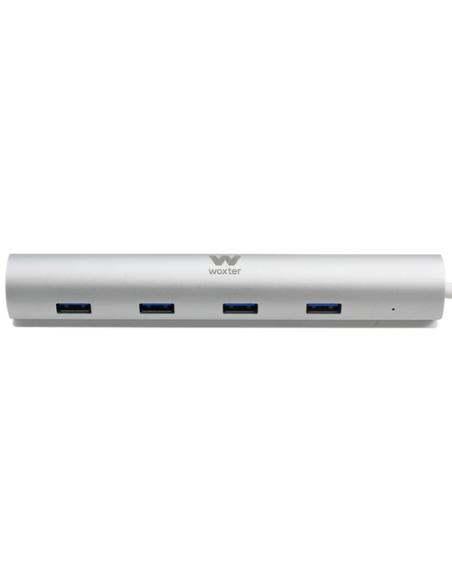 Woxter Hub 73 USB 3.2 Gen 1 (3.1 Gen 1) Type-A 5000 Mbit/s Plata