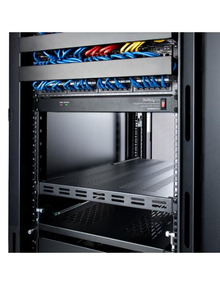 StarTech.com Estante Bandeja 1U Ventilada Ajustable para Montaje en Rack de Servidores - 150kg - de 19,5 a 38in (49,5 a 96,5cm) 