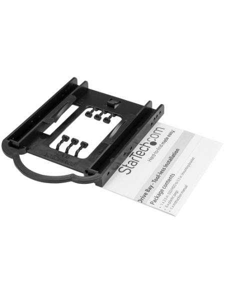 StarTech.com Bracket de Montaje para Discos Duros / SSD de 2,5" en Bahías de 3,5 Pulgadas - Instalación sin Herramientas - Brack