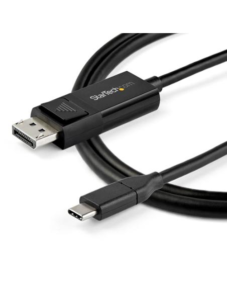 StarTech.com 2m - Cable USB-C a DisplayPort 1.4 - Bidireccional