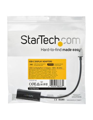 StarTech.com Adaptador Gráfico USB-C a DisplayPort - 8K 30Hz