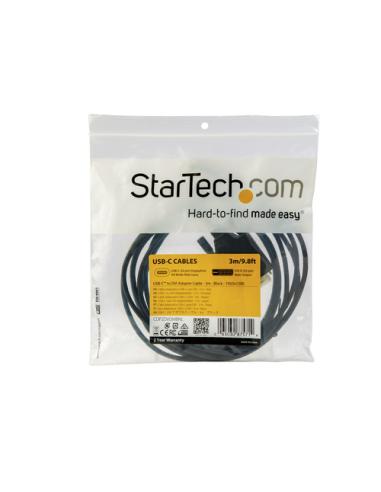 StarTech.com Cable Adaptador de 3m USB-C a DVI 1920 x 1200 - Negro - Cable USB Tipo C a DVI - Cable Conversor de Vídeo USBC