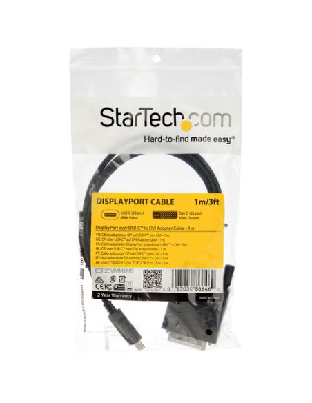StarTech.com Cable de 1m USB-C a DVI - 1920 x 1200 - Negro