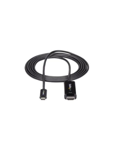 StarTech.com Cable Adaptador de 2m USB-C a HDMI 4K 60Hz - Negro - Cable USB Tipo C a HDMI - Cable Conversor de Vídeo USBC