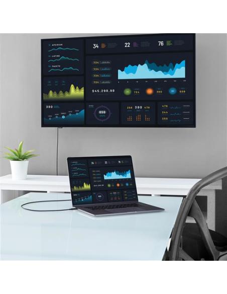 StarTech.com Cable Adaptador de 2m USB-C a HDMI 4K 60Hz - Negro - Cable USB Tipo C a HDMI - Cable Conversor de Vídeo USBC