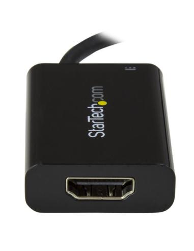 StarTech.com Adaptador USB-C a HDMI 4K con Entrega de Alimentación por USB - 60 Watts - Negro