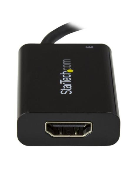 StarTech.com Adaptador USB-C a HDMI 4K con Entrega de Alimentación por USB - 60 Watts - Negro