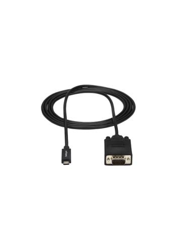 StarTech.com Cable de 2m USB C a VGA - Cable Adaptador Activo de Vídeo de 1920x1200/1080p USB Tipo C a VGA - Compatible con Thun