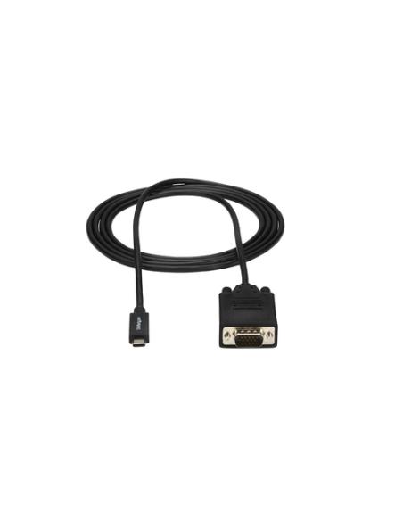 StarTech.com Cable de 2m USB C a VGA - Cable Adaptador Activo de Vídeo de 1920x1200/1080p USB Tipo C a VGA - Compatible con Thun