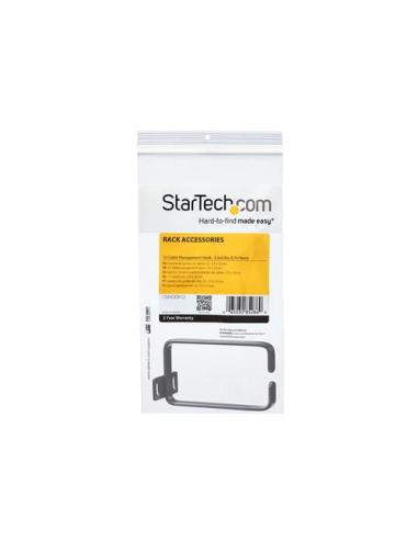 StarTech.com Anilla Pasacables en D Vertical 1U para Gestión de Cableado en Armarios Racks - Guiacables 5,7x10cm