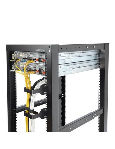 StarTech.com Anilla Pasacables en D Multi-Direccional para Gestión de Cableado en Armarios Racks - 6x10cm