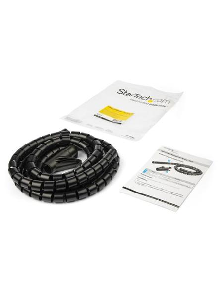 StarTech.com Manga de 2,5m en Espiral para Gestión de Cableado con Diámetro de 25mm