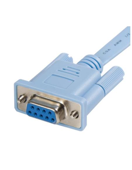 StarTech.com Cable 1,8m para Gestión de Router Consola Cisco RJ45 a Serie DB9 - Rollover - Macho a Hembra