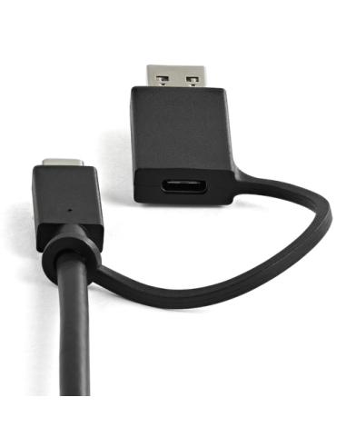 StarTech.com Docking Station Universal para Portátil - Replicador de Puertos Híbrido USB-C/-A - 2x HDMI y DP 4K - PD 100W - Mac 