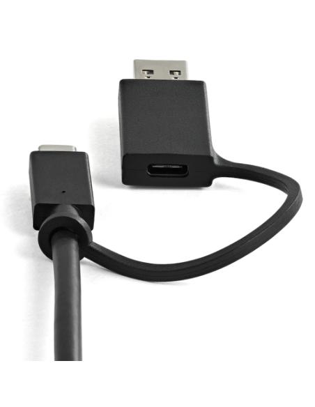 StarTech.com Docking Station Universal para Portátil - Replicador de Puertos Híbrido USB-C/-A - 2x HDMI y DP 4K - PD 100W - Mac 