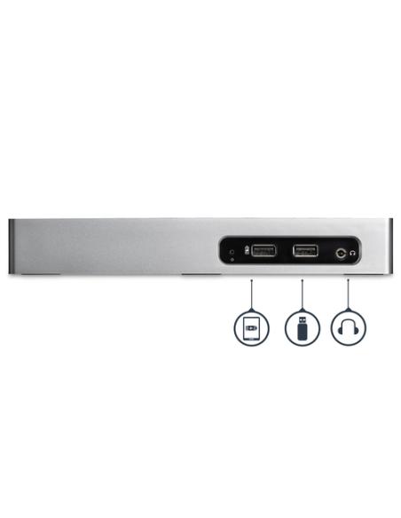 StarTech.com Replicador de Puertos USB 3.0 - Docking Station de Portátil para Dos Pantallas con Vídeo HDMI & DVI/VGA - Ladrón Hu