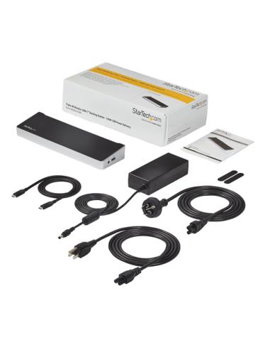 StarTech.com Dock USB-C para 3 Monitores 4K - Hub Ladrón de 5 Puertos USB 3.2 5Gbps - HDMI y DisplayPort - Mac y Windows - Docki