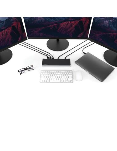 StarTech.com Dock USB-C para 3 Monitores 4K con 5 Puertos USB 3.2 5Gbps - HDMI y DisplayPort - Mac y Windows - Docking Station -