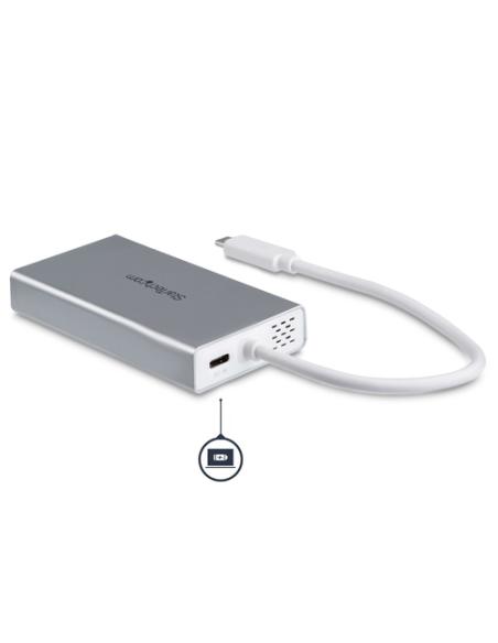 StarTech.com Adaptador Multipuertos USB-C - Docking Station Portátil USB-C 4K HDMI - Entrega de Potencia 60W - GbE - Hub 2x USB-