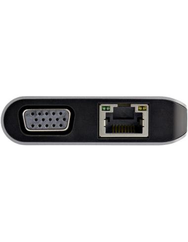 StarTech.com Adaptador Multipuertos USB-C - Mini Docking Station para Viajes con HDMI de 4K o VGA de 1080p - con Hub Ladrón USB 