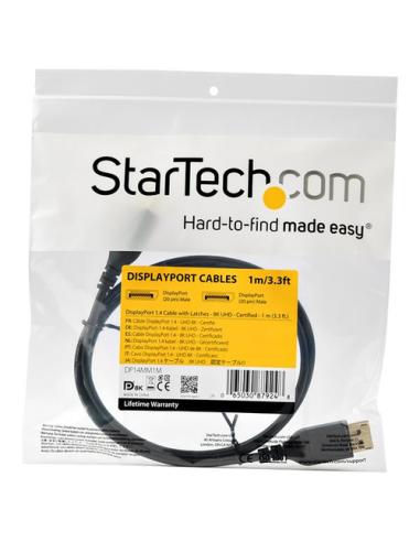 StarTech.com Cable DisplayPort 1.4 de 1m - Certificado VESA - 8K 60Hz - HBR3 - HDR - Super HD - Cable Delgado de Monitor DP a Co