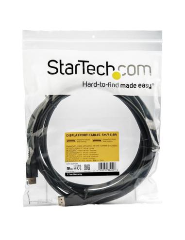 StarTech.com Cable de 5m DisplayPort 1.4 con Certificación VESA - 8K 60Hz HBR3 HDR - Cable DP Super UHD - Cable Delgado DP 1.4 U
