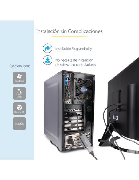 StarTech.com Adaptador DVI a DisplayPort Alimentado por USB - Conversor DVI a DisplayPort - Convertidor DVI-D a DP - 1920x1200