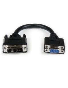 StarTech.com Adaptador Conversor de 20cm DVI-I a VGA - DVI-I Macho - HD15 Hembra - Cable Convertidor Negro
