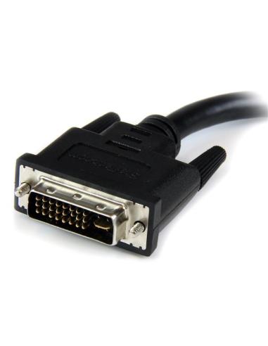 StarTech.com Adaptador Conversor de 20cm DVI-I a VGA - DVI-I Macho - HD15 Hembra - Cable Convertidor Negro