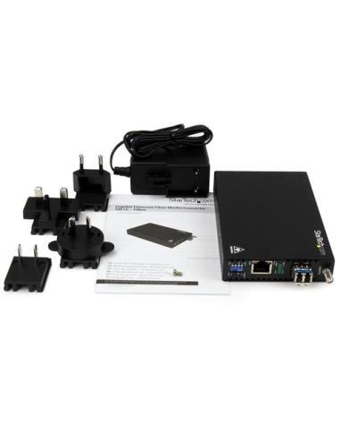 StarTech.com Conversor de Medios de Ethernet Gigabit de Cobre a Fibra - Monomodo LC - 10km