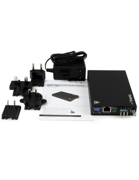 StarTech.com Conversor de Medios de Ethernet Gigabit de Cobre a Fibra - Monomodo LC - 10km