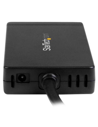 StarTech.com Concentrador USB 3.0 de 3 Puertos con USB-C y Ethernet Gigabit - 5Gbps - Con Adaptador de Alimentación