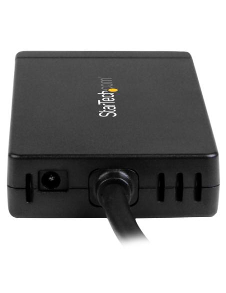 StarTech.com Concentrador USB 3.0 de 3 Puertos con USB-C y Ethernet Gigabit - 5Gbps - Con Adaptador de Alimentación