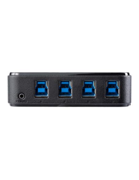 StarTech.com Switch Conmutador USB 3.0 (5Gbps) 4x4 para Compartir Dispositivos Periféricos