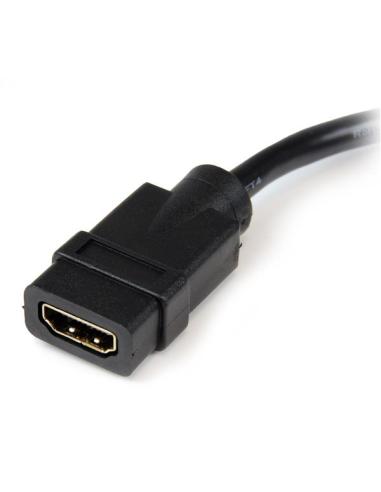 StarTech.com Adaptador de 20cm HDMI a DVI - DVI-D Macho - HDMI Hembra - Cable Conversor de Vídeo - Negro