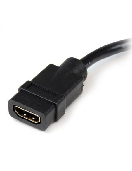 StarTech.com Adaptador de 20cm HDMI a DVI - DVI-D Macho - HDMI Hembra - Cable Conversor de Vídeo - Negro