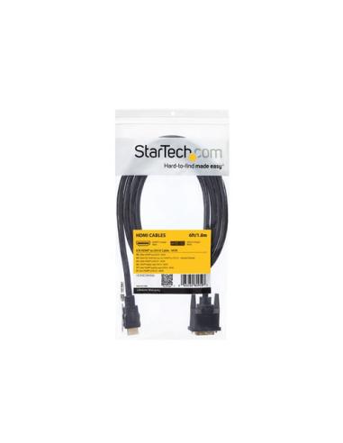 StarTech.com Cable Adaptador Conversor HDMI a DVI-D de 1,8m - Macho a Macho - Convertidor de Vídeo - Negro