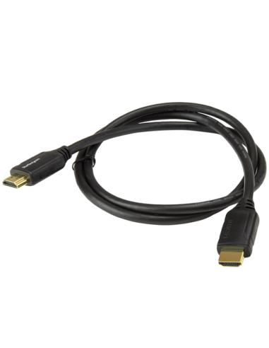 StarTech.com Cable de 1m HDMI 2.0 Certificado Premium con Ethernet - HDMI de Alta Velocidad Ultra HD de 4K a 60Hz HDR10 - para M