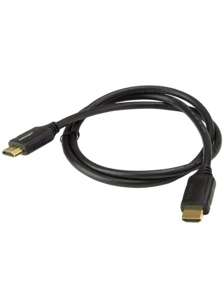 StarTech.com Cable de 1m HDMI 2.0 Certificado Premium con Ethernet - HDMI de Alta Velocidad Ultra HD de 4K a 60Hz HDR10 - para M
