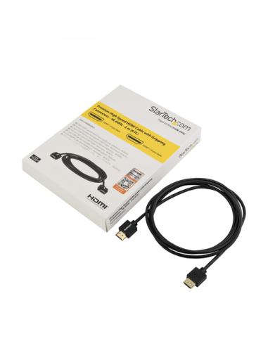 StarTech.com Cable HDMI 2.0 Delgado de Alta Velocidad con Ethernet 4K 60Hz de 2m - HDR10 - Conectores con Agarre