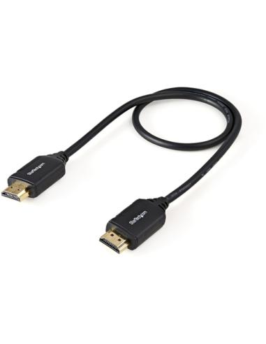 StarTech.com Cable de 50cm HDMI 2.0 Certificado Premium con Ethernet - HDMI de Alta Velocidad Ultra HD de 4K a 60Hz HDR10 - para