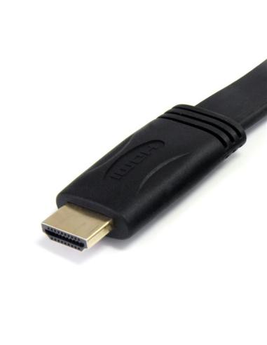 StarTech.com Cable HDMI de alta velocidad con Ethernet 5m Plano - 2x HDMI Macho - Ultra HD 4k x 2k - Negro