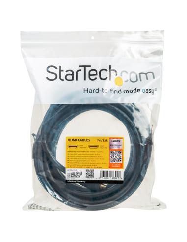 StarTech.com Cable de 7m HDMI 2.0 Certificado Premium con Ethernet - HDMI de Alta Velocidad Ultra HD de 4K a 60Hz HDR10 - para M