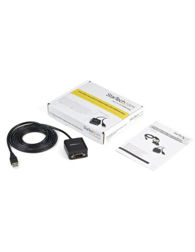StarTech.com Cable 1,8m USB a Puerto Serie Serial RS232 DB9 con Retención del Puerto de Asignación COM