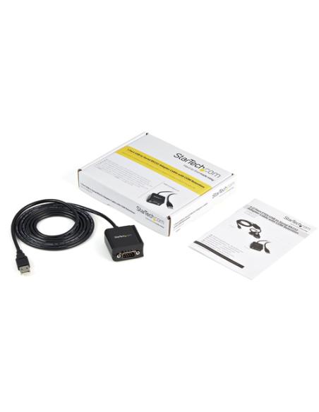 StarTech.com Cable 1,8m USB a Puerto Serie Serial RS232 DB9 con Retención del Puerto de Asignación COM