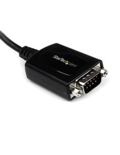 StarTech.com Cable Profesional de 0,3m USB a Puerto Serie Serial RS232 DB9 con Retención del Puerto COM 2